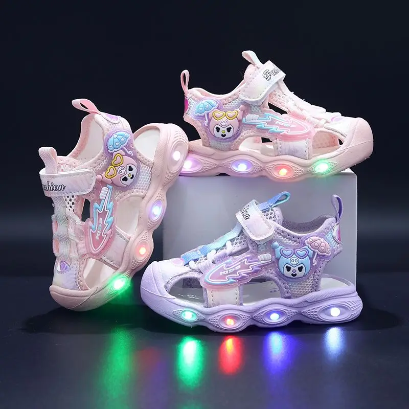 Kuromi Girls Led Lighted Sandals Summer Sanrio Cartoon Child Hollow Sandals Cute Doll Shoes Non Slip Breathable Beach Shoes
Kuromi Girls Led Lighted Sandals Summer Sanrio Cartoon Child Hollow Sandals Cute Doll Shoes Non Slip Breathable Beach Shoes