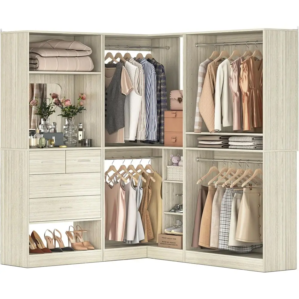 97 Premium Walk-in Closet System, 2500lbs Capacity, 4-Rod Wood Wardrobe, Customizable Storage for Bedroom, White Oak
97 Premium Walk-in Closet System, 2500lbs Capacity, 4-Rod Wood Wardrobe, Customizable Storage for Bedroom, White Oak