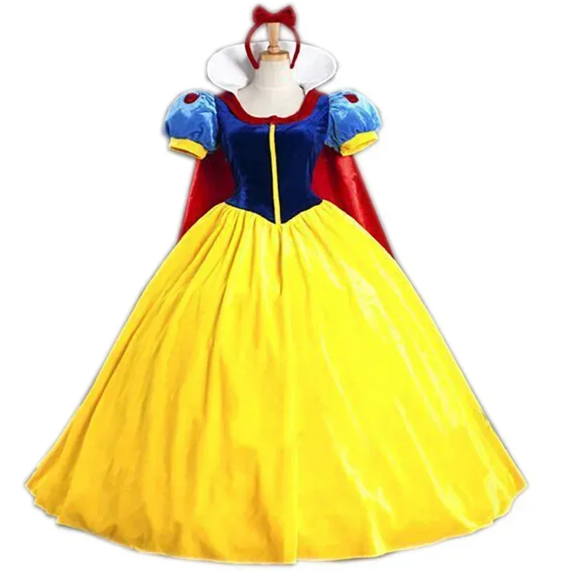 Snow White Princess Adult Costume for women Halloween party Carnival Cosplay Costumes girls Dress + Headwear Feminina Long Dress
Snow White Princess Adult Costume for women Halloween party Carnival Cosplay Costumes girls Dress + Headwear Feminina Long Dress