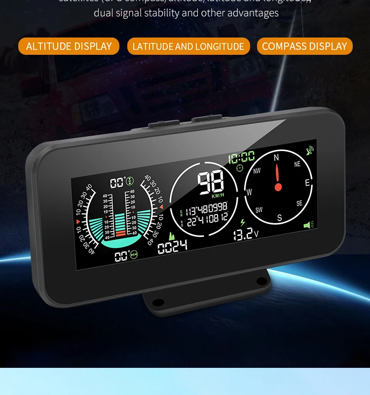Инклинометр RHAXEL: GPS HUD-дисплей для автомобиля, измеритель угла наклона, спидометр MPH с компасом и уровнемером, отображение данных в реальном времени
Инклинометр RHAXEL: GPS HUD-дисплей для автомобиля, измеритель угла наклона, спидометр MPH с компасом и уровнемером, отображение данных в реальном времени