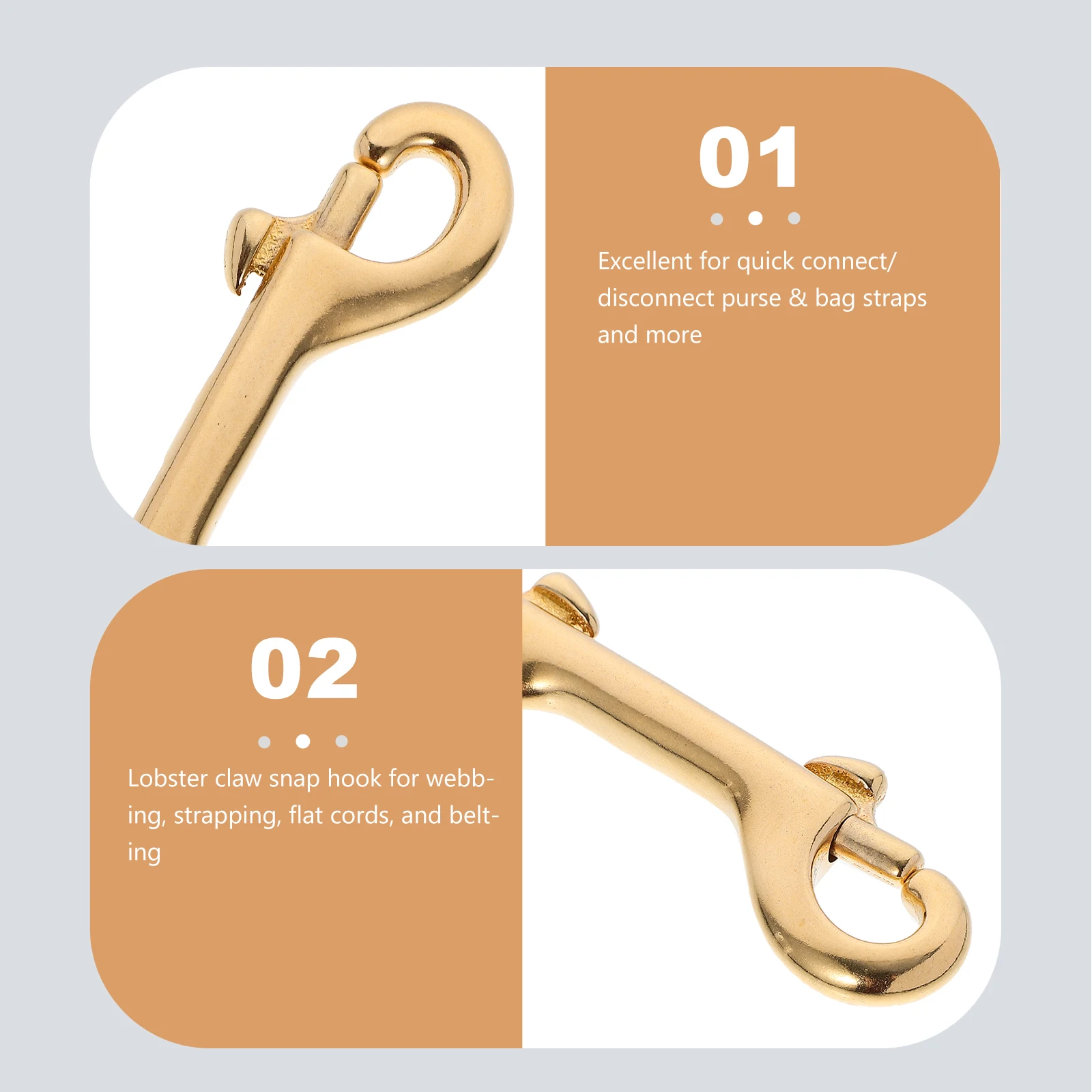 4 Pcs Brass Hook Fastener Accessories Hairpin Strap Swivel Keychain Supplies Non Rust Lobster Clasp Bag Purse Straps Connect
4 Pcs Brass Hook Fastener Accessories Hairpin Strap Swivel Keychain Supplies Non Rust Lobster Clasp Bag Purse Straps Connect