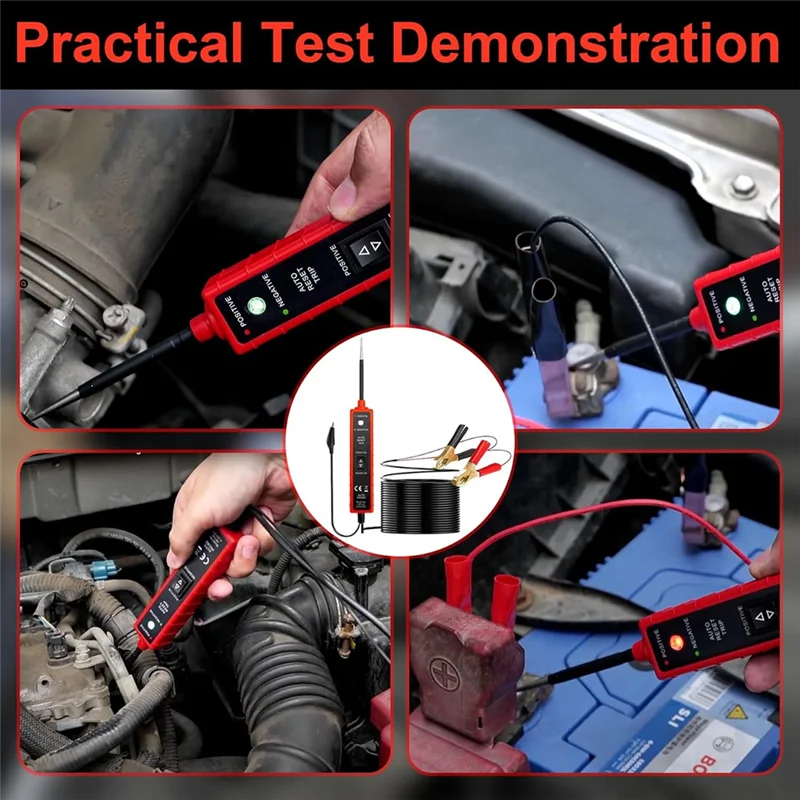 AAAC-Power Circuit Probe Tester 6V-24V DC Test Light Car Fuse Test Tool 12V Short Circuit Detector 12V Electrical Test Kit
AAAC-Power Circuit Probe Tester 6V-24V DC Test Light Car Fuse Test Tool 12V Short Circuit Detector 12V Electrical Test Kit