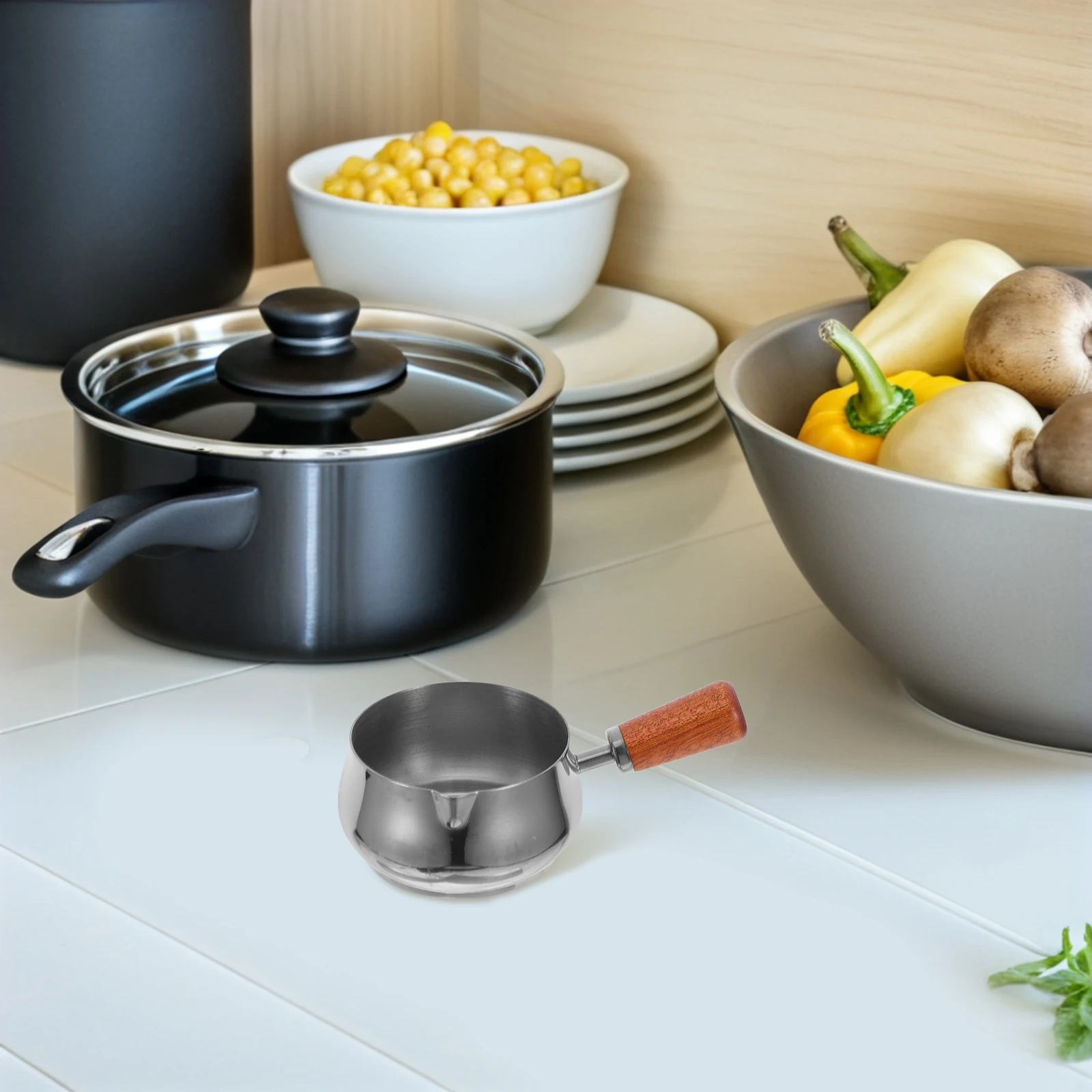 120ml Stainless Steel Sauce Cup Wood Handle Condiment Bowl for Steak Salad Dressing Western Meal Seasoning Syrup Serving
120ml Stainless Steel Sauce Cup Wood Handle Condiment Bowl for Steak Salad Dressing Western Meal Seasoning Syrup Serving