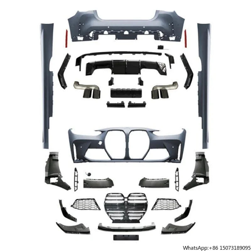 Высококачественный комплект обвесов для BMW G22 (2020) в стиле нового G22 M4: передний и задний бамперы, боковые пороги, решетка радиатора, выхлопные трубы
Высококачественный комплект обвесов для BMW G22 (2020) в стиле нового G22 M4: передний и задний бамперы, боковые пороги, решетка радиатора, выхлопные трубы