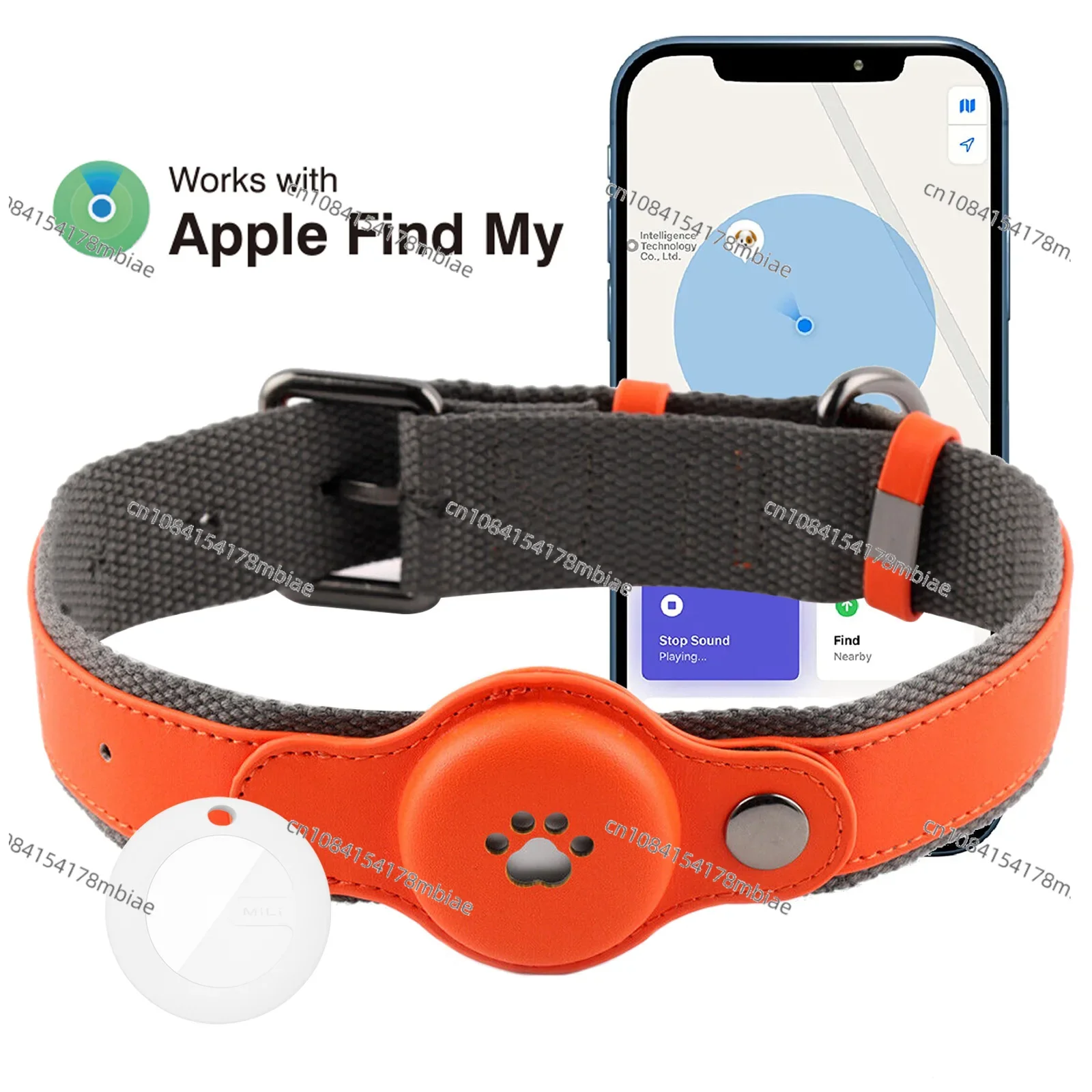 Dog collar anti-lost positioning collar cover Apple authorized locator Tracking dog car
Dog collar anti-lost positioning collar cover Apple authorized locator Tracking dog car