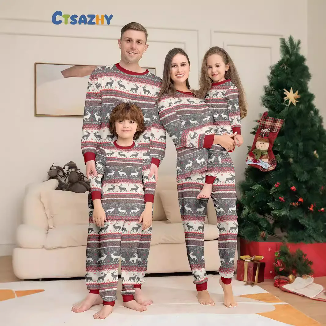 New Year and 2025 Christmas family Pajama set, adult and children's top + pants 2-piece set, Christmas Pajama set, baby jumpsuit
New Year and 2025 Christmas family Pajama set, adult and children's top + pants 2-piece set, Christmas Pajama set, baby jumpsuit