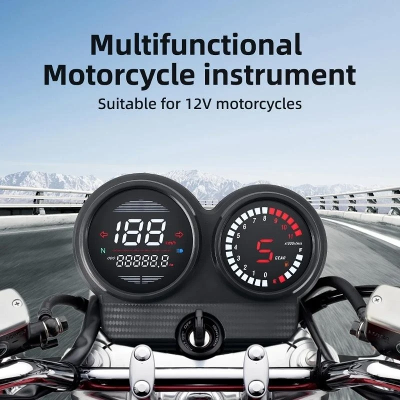 H3CE Multifunction Motorcycle Digital Speedometer Real Time Speed Mileage Level Tracking Speed Meter Instrument
H3CE Multifunction Motorcycle Digital Speedometer Real Time Speed Mileage Level Tracking Speed Meter Instrument