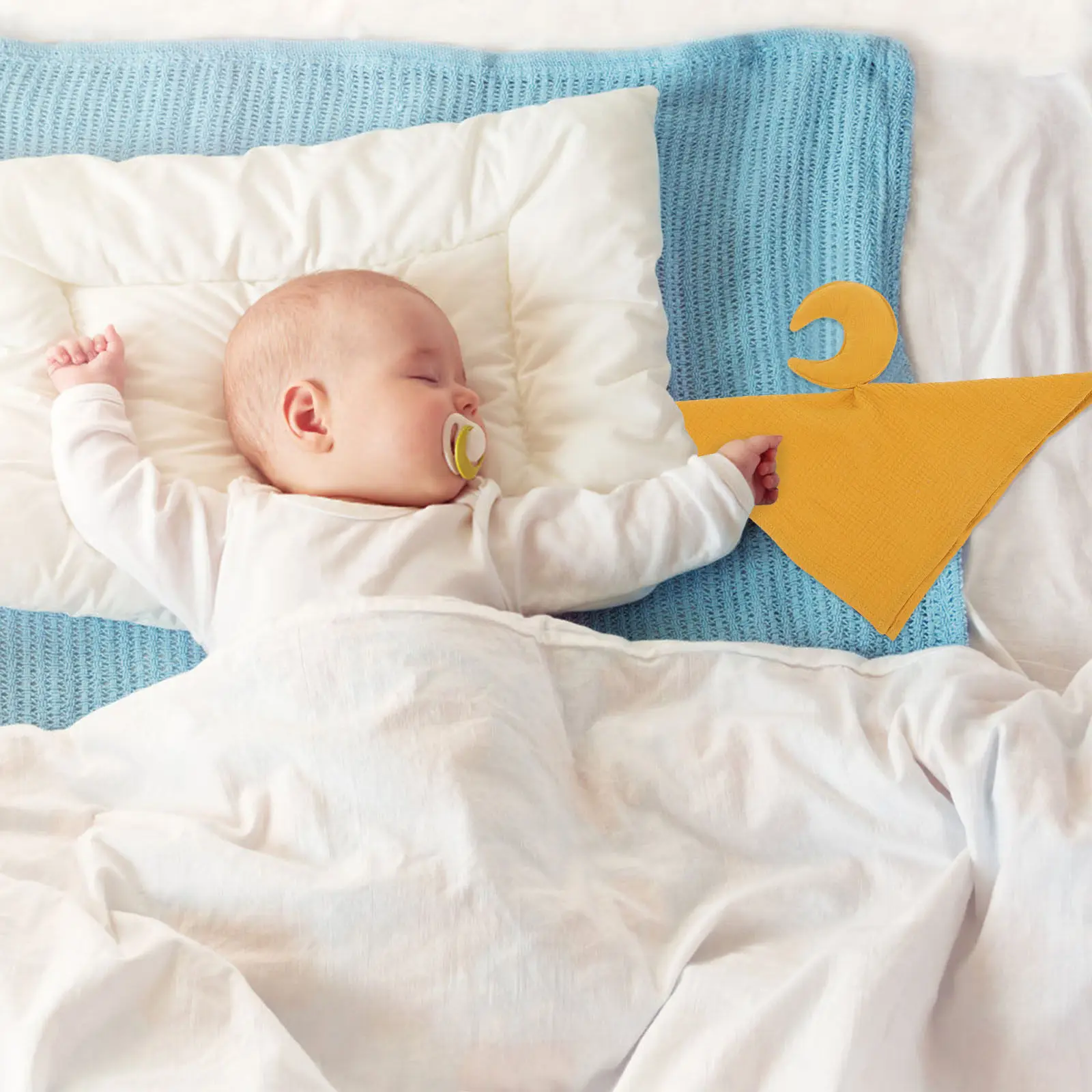 2Pcs Baby Security Blankets Moon Stars Pattern Premium Gentle Fabric Comfortable for Night Sleep and Sensory Development
2Pcs Baby Security Blankets Moon Stars Pattern Premium Gentle Fabric Comfortable for Night Sleep and Sensory Development