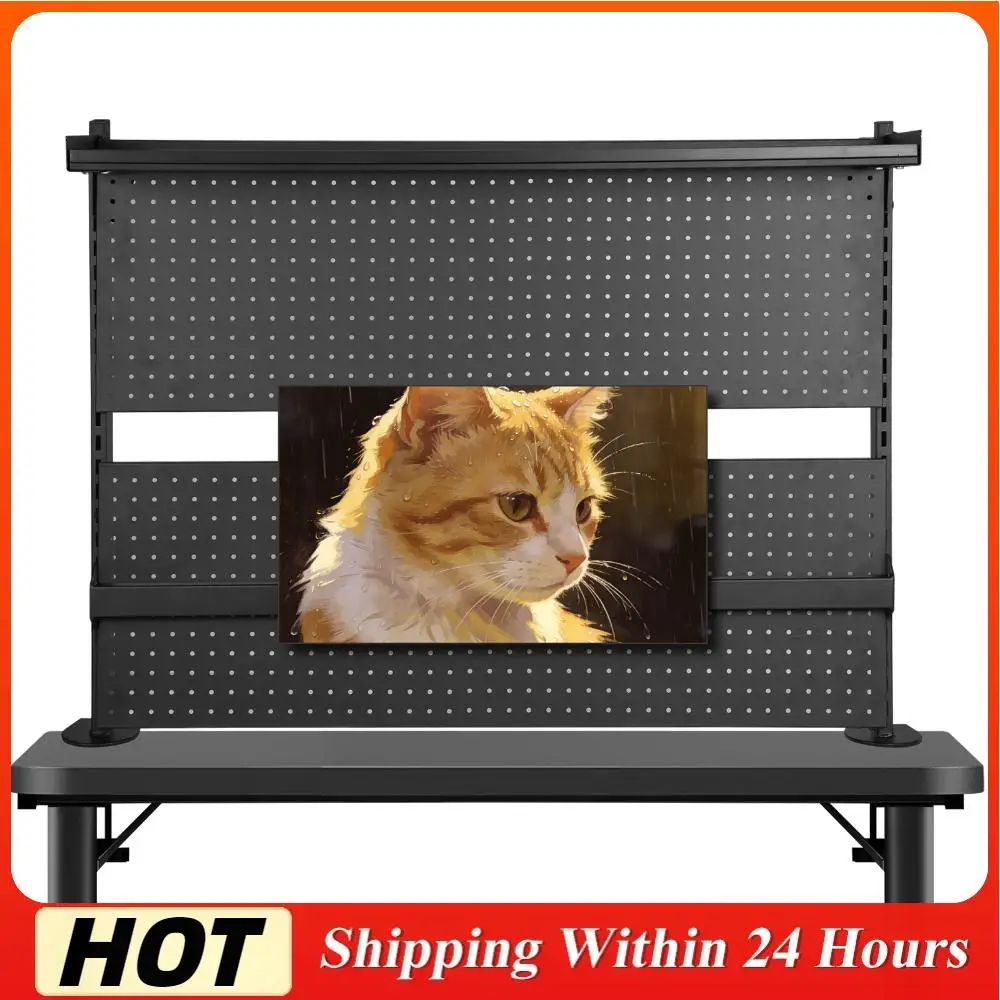 Desk Pegboard with Monitor Stands Computer Accessories Metal Desktop Organizer 51 X 34 Inch for Office Supplies Dorm Home Decor
Desk Pegboard with Monitor Stands Computer Accessories Metal Desktop Organizer 51 X 34 Inch for Office Supplies Dorm Home Decor