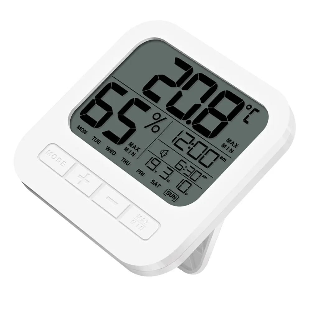 Digital Thermometer Hygrometer Indoor Temperature Humidity Display Abs High Accuracy Alarm Function Celsius
Digital Thermometer Hygrometer Indoor Temperature Humidity Display Abs High Accuracy Alarm Function Celsius
