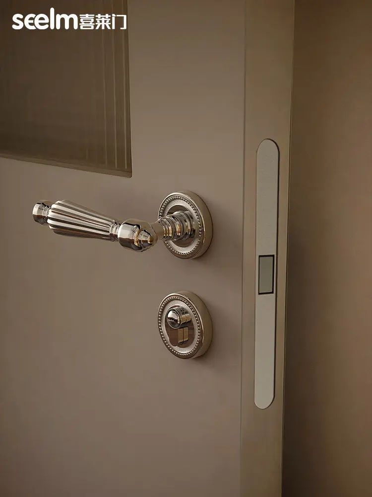 YFY door lock household indoor wooden door handle American bright silver retro magnetic silent bedroom door lock
YFY door lock household indoor wooden door handle American bright silver retro magnetic silent bedroom door lock
