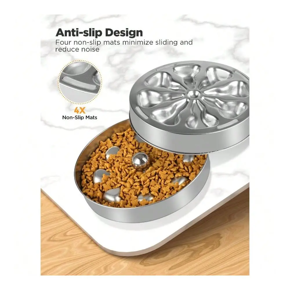 Feeder Dog Bowls Stainless Steel NonSlip Metal Bowl For Slow Feeding, 5 Cups Large Capacity, DoubleSided Design For Dry, Wet, O
Feeder Dog Bowls Stainless Steel NonSlip Metal Bowl For Slow Feeding, 5 Cups Large Capacity, DoubleSided Design For Dry, Wet, O