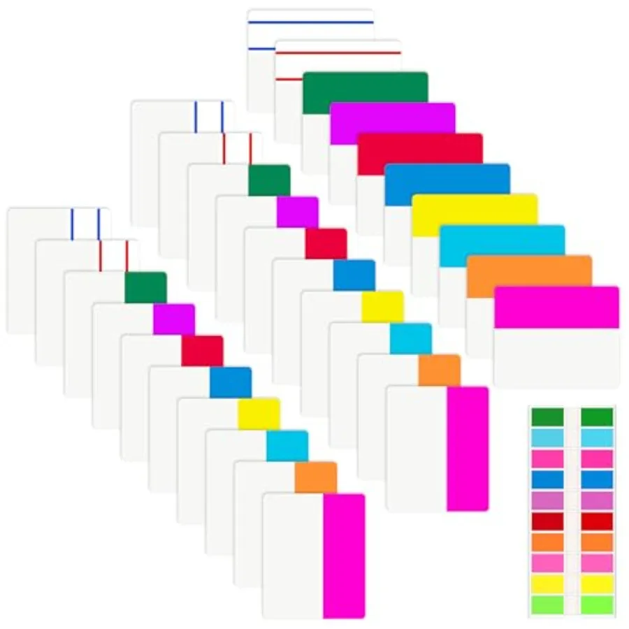 800 Pieces 2 Inch Sticky Index Tabs, 31 Sets 10 Colors, Writable Repositionable Page Tabs and File Tabs for Notebooks, 3 Ring B
800 Pieces 2 Inch Sticky Index Tabs, 31 Sets 10 Colors, Writable Repositionable Page Tabs and File Tabs for Notebooks, 3 Ring B