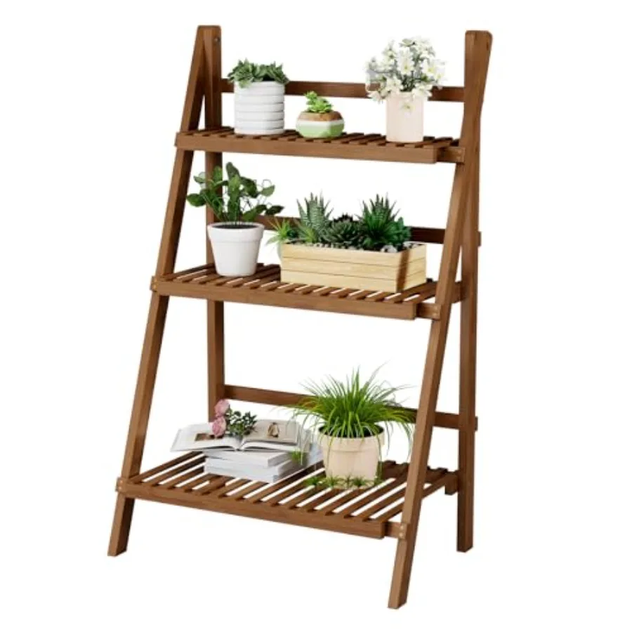 39.4" Bamboo Ladder Shelf Plant Shelf 3 Tier Foldable Ladder Flower Pot Display Shelf Rack 23.6"W x 15"D x 39.4"H Freestanding
39.4" Bamboo Ladder Shelf Plant Shelf 3 Tier Foldable Ladder Flower Pot Display Shelf Rack 23.6"W x 15"D x 39.4"H Freestanding