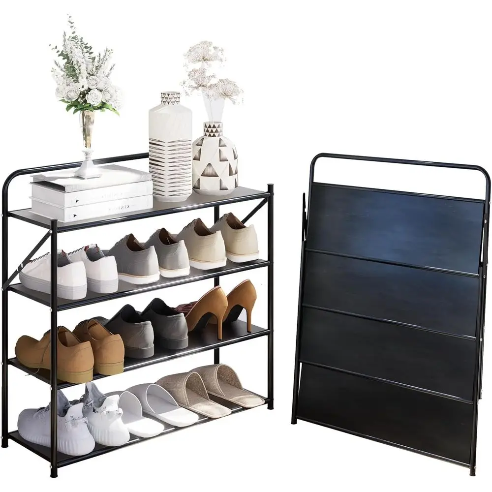 Portable 4-Tier Metal Shoe Rack Organizer, Easy Assembly-Free, Sturdy Storage for Entryway or Front Door
Portable 4-Tier Metal Shoe Rack Organizer, Easy Assembly-Free, Sturdy Storage for Entryway or Front Door