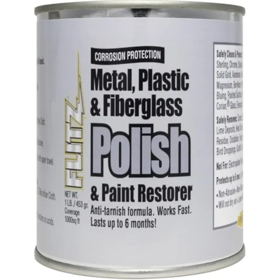 Metal Polish Paste - Can of USA-Made Polish for Solid Chrome Stainless Steel Aluminum- Non-Abrasive for Light Oxidation - Requi
Metal Polish Paste - Can of USA-Made Polish for Solid Chrome Stainless Steel Aluminum- Non-Abrasive for Light Oxidation - Requi