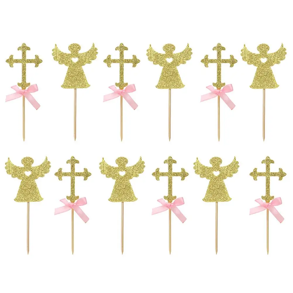 24 Pcs Cake Insert Cross Angel Topper Picks Pink Bow Wedding Decor Cupcake Cake Toppers Party Food Picks Birthday
24 Pcs Cake Insert Cross Angel Topper Picks Pink Bow Wedding Decor Cupcake Cake Toppers Party Food Picks Birthday
