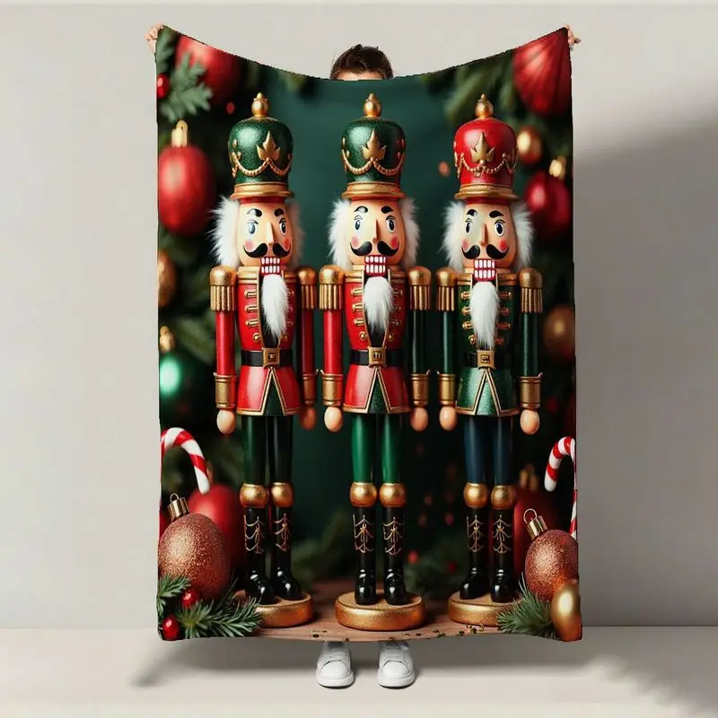 Роскошное рождественское флисовое одеяло «Щелкунчик» с красным и золотым принтом, всесезонный диван-кровать, праздничный декор, подарок, плед
Роскошное рождественское флисовое одеяло «Щелкунчик» с красным и золотым принтом, всесезонный диван-кровать, праздничный декор, подарок, плед