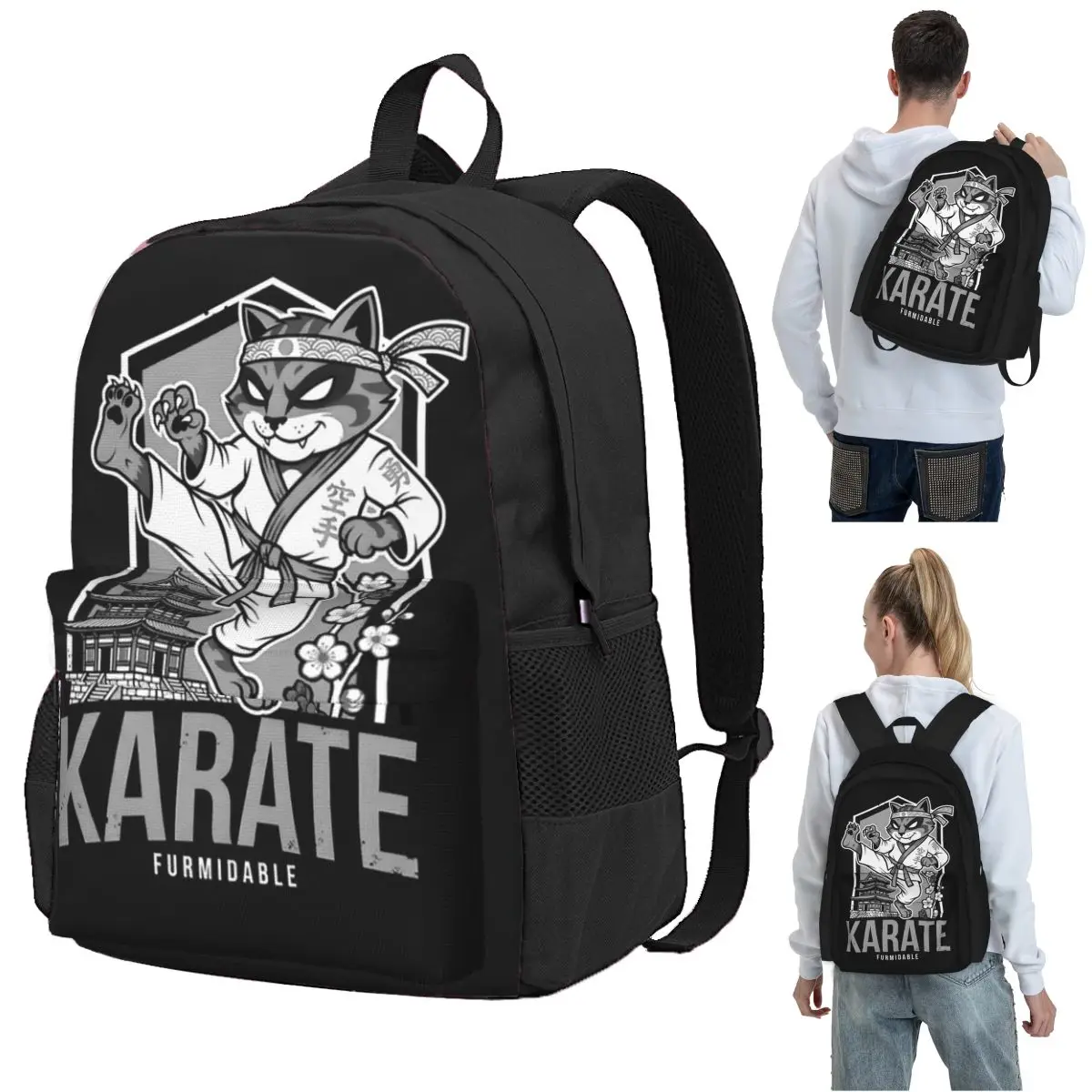 Karate Cat Furmidable Feline Karateka Martial Arts Backpack Student BookBag Kids School Bag Laptop Shoulder Bags for Men Women
Karate Cat Furmidable Feline Karateka Martial Arts Backpack Student BookBag Kids School Bag Laptop Shoulder Bags for Men Women