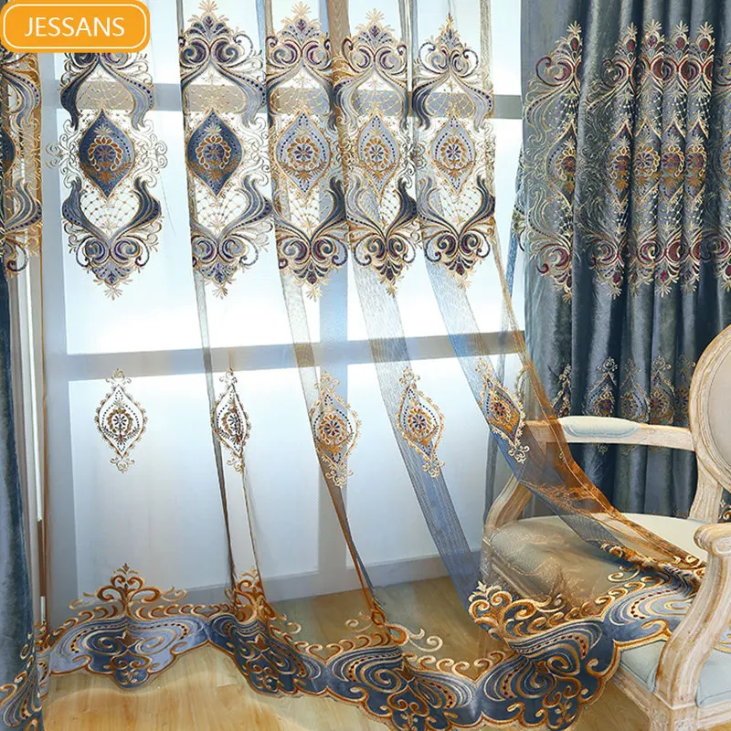 Luxury Blue Velvet Embroidered Curtains Living Room Bedroom Dining Room Curtains Curtains for Living dining room bedroom
Luxury Blue Velvet Embroidered Curtains Living Room Bedroom Dining Room Curtains Curtains for Living dining room bedroom