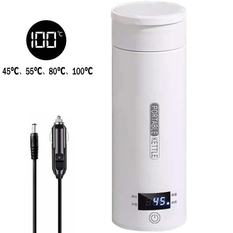 Boiling Water Travel Electric Kettle 12V Car Portable Tea Coffee Keep Warm Heating Kettle Mini 500ml Bottle Intelligent Display
Boiling Water Travel Electric Kettle 12V Car Portable Tea Coffee Keep Warm Heating Kettle Mini 500ml Bottle Intelligent Display