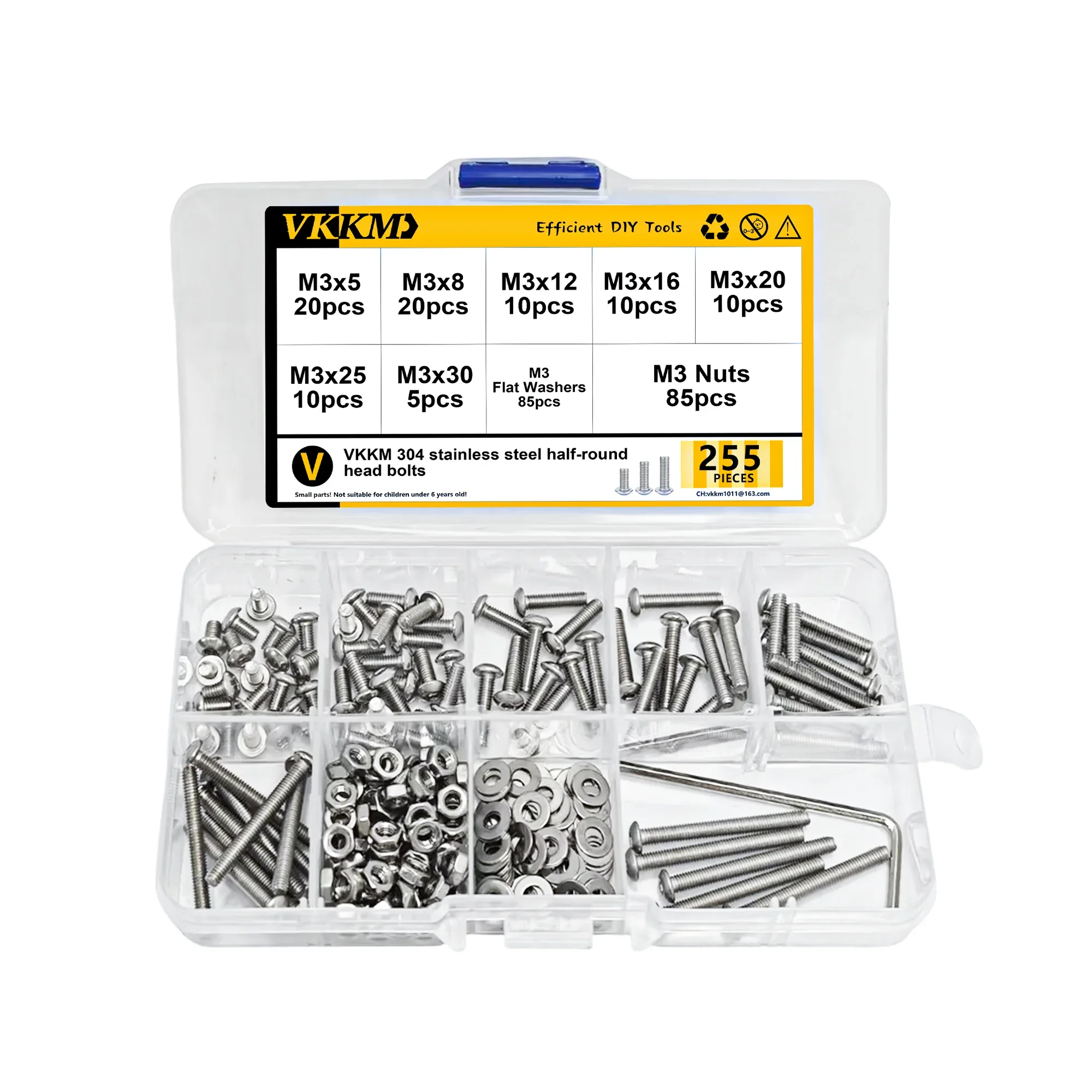 VKKM 255PCS M3 Набор креплений из нержавеющей стали, устойчивый к ржавчине и прочный, универсальный для сборки нескольких сцен.
VKKM 255PCS M3 Набор креплений из нержавеющей стали, устойчивый к ржавчине и прочный, универсальный для сборки нескольких сцен.