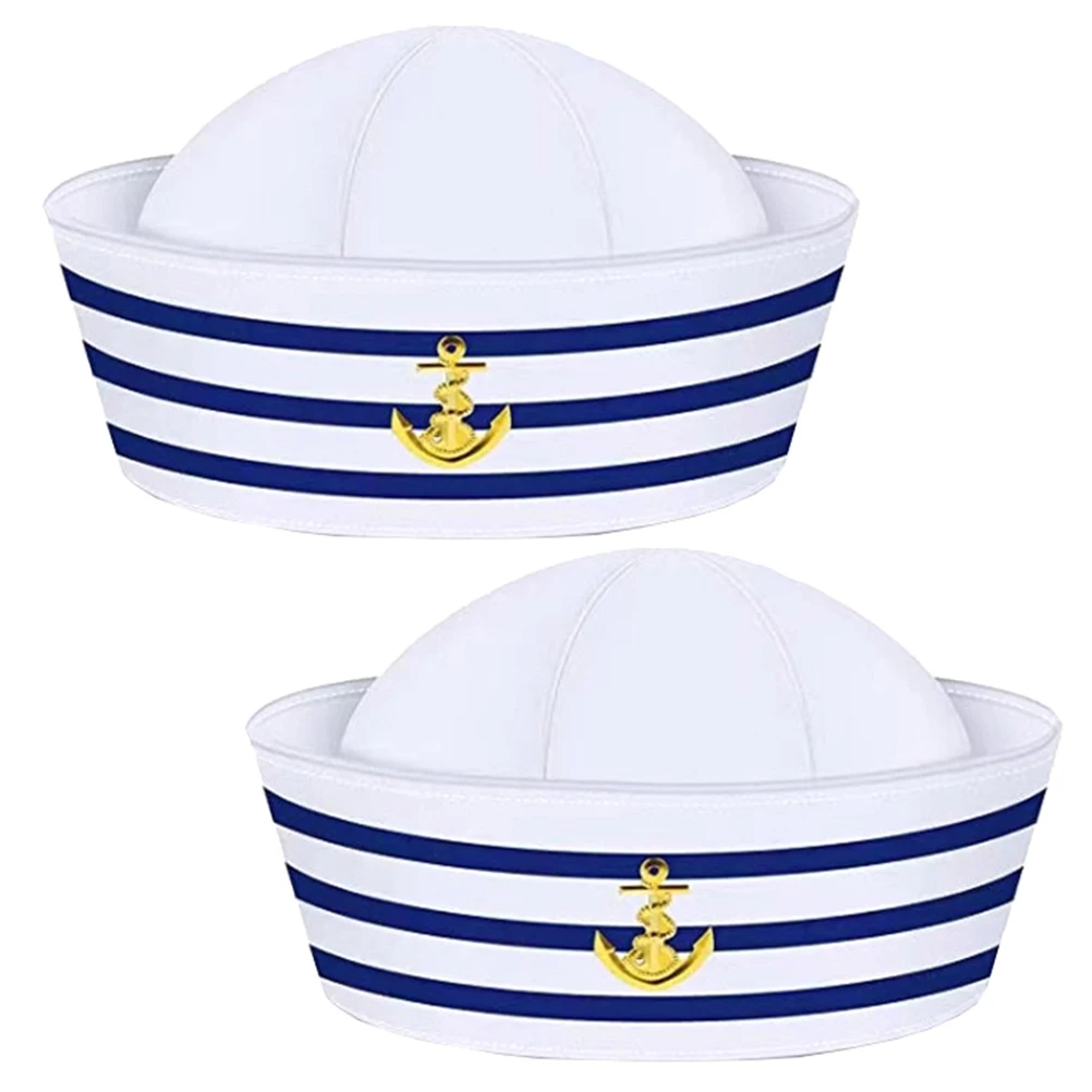 2Pcs Sailor Hat Blue White Striped Polyester Fiber Cosplay Captain Hat for Men Women Stage Performance Boat Prop
2Pcs Sailor Hat Blue White Striped Polyester Fiber Cosplay Captain Hat for Men Women Stage Performance Boat Prop