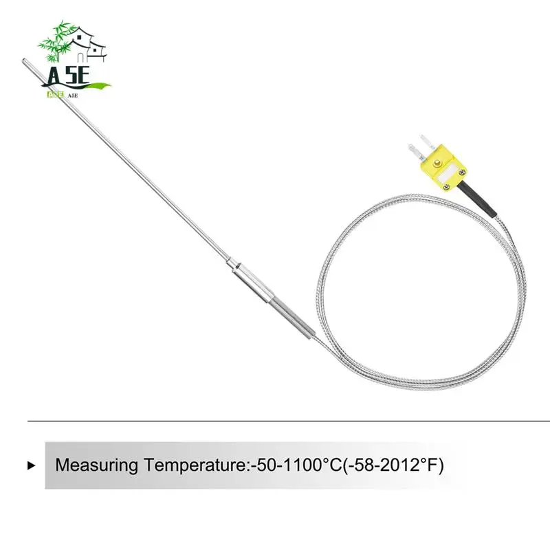 A05E-K Type Thermocouple With Plug, Meter Temperature Sensor Probe -50 To 1100°C,3.3Ft Wire
A05E-K Type Thermocouple With Plug, Meter Temperature Sensor Probe -50 To 1100°C,3.3Ft Wire
