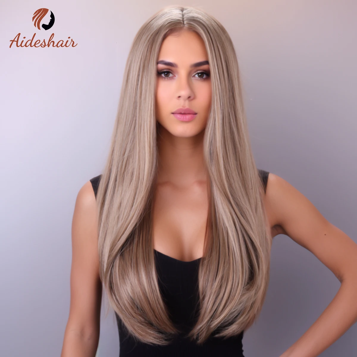 Flax gold mid-length straight wig Women's heat-resistant fiber synthetic wig for daily party use (26 inches)
Flax gold mid-length straight wig Women's heat-resistant fiber synthetic wig for daily party use (26 inches)