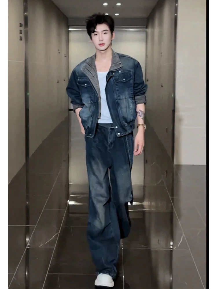 Крутой модный мужской джинсовый комплект из джинсовой ткани и брюк с обнаженным эффектом в стиле хип-хоп Sle Faionable Youth Autumn Collection Long Sve Long P...
Крутой модный мужской джинсовый комплект из джинсовой ткани и брюк с обнаженным эффектом в стиле хип-хоп Sle Faionable Youth Autumn Collection Long Sve Long P...