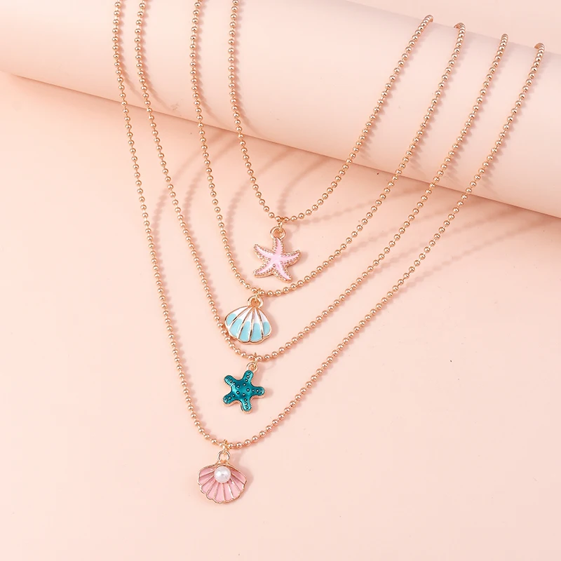 4Pcs/Set Fashion Starfish Shell Necklaces for Women Summer Beach Necklaces Girls Holiday Jewelry Gifts
4Pcs/Set Fashion Starfish Shell Necklaces for Women Summer Beach Necklaces Girls Holiday Jewelry Gifts