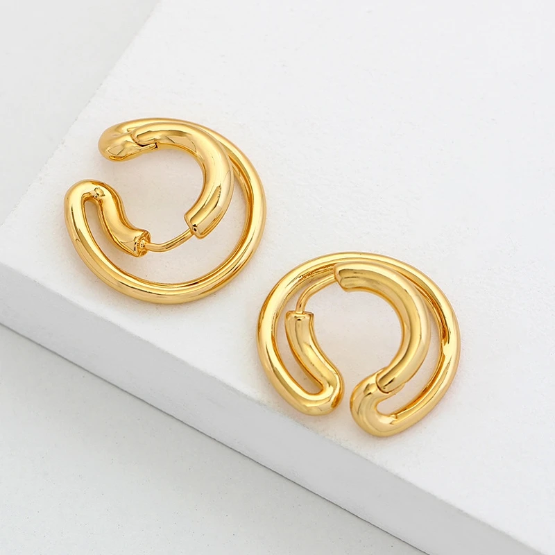 Brass With 18k Gold Creative Wave Clip Earrings Women Jewelry Party T Show Gown Runway rare Korean Japan Trendy INS
Brass With 18k Gold Creative Wave Clip Earrings Women Jewelry Party T Show Gown Runway rare Korean Japan Trendy INS