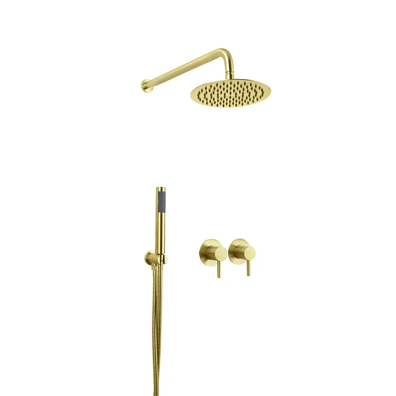 Bathroom Shower Faucet Set In-wall Style 304 Stainless Steel Brush Gold Black Finshed Shower Mixer Set
Bathroom Shower Faucet Set In-wall Style 304 Stainless Steel Brush Gold Black Finshed Shower Mixer Set