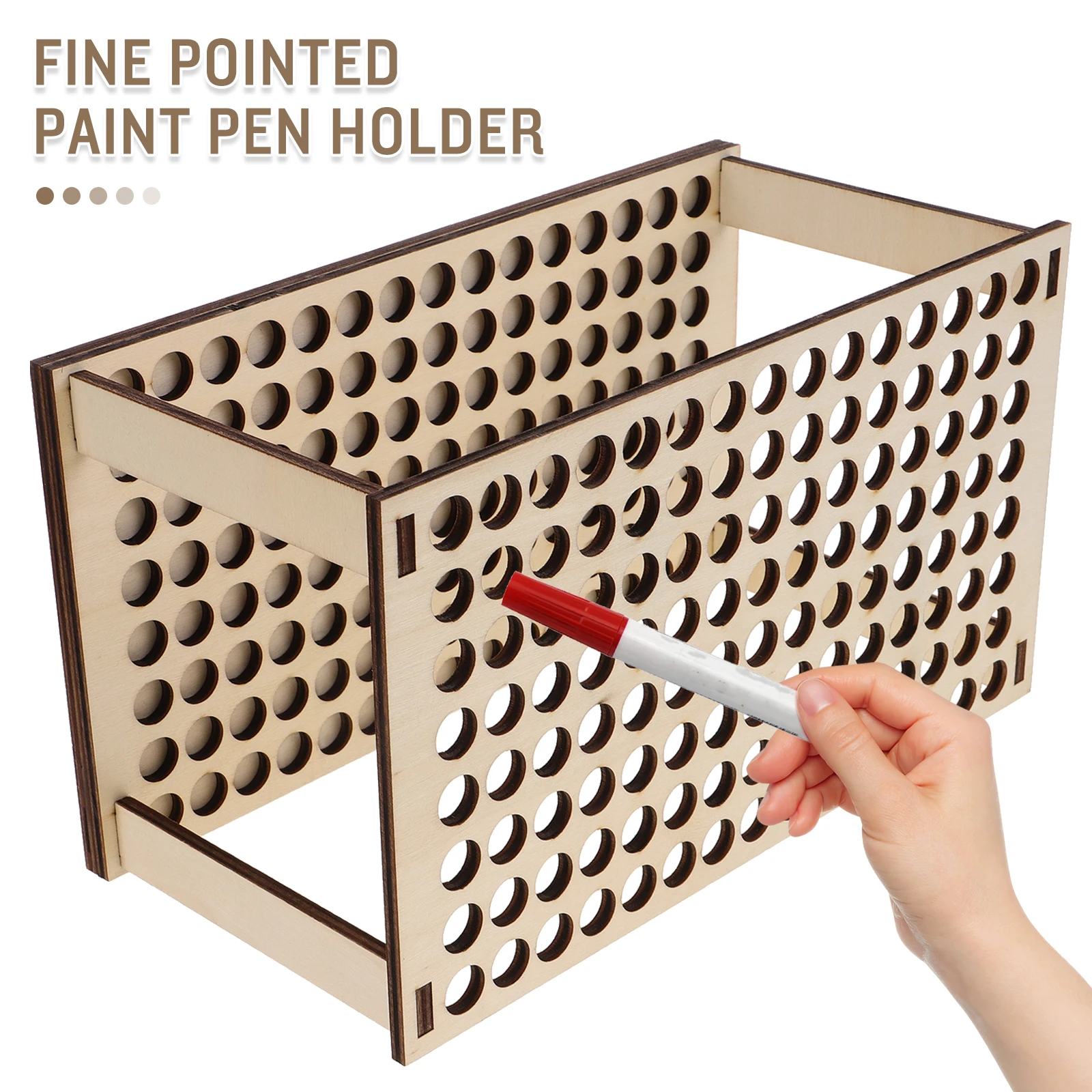 Wooden Paintbrush Rack Pen Holder Organizer Storage Container Marker Student Art Supplies Craft Model Painting Tools Box
Wooden Paintbrush Rack Pen Holder Organizer Storage Container Marker Student Art Supplies Craft Model Painting Tools Box