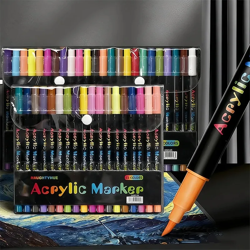24/48/72/96/120 Colors Dual Tip Acrylic Marker Pens Set, Premium Acrylic Paint Markers, for Wood, Fabric, Glass, Ceramic Art
24/48/72/96/120 Colors Dual Tip Acrylic Marker Pens Set, Premium Acrylic Paint Markers, for Wood, Fabric, Glass, Ceramic Art