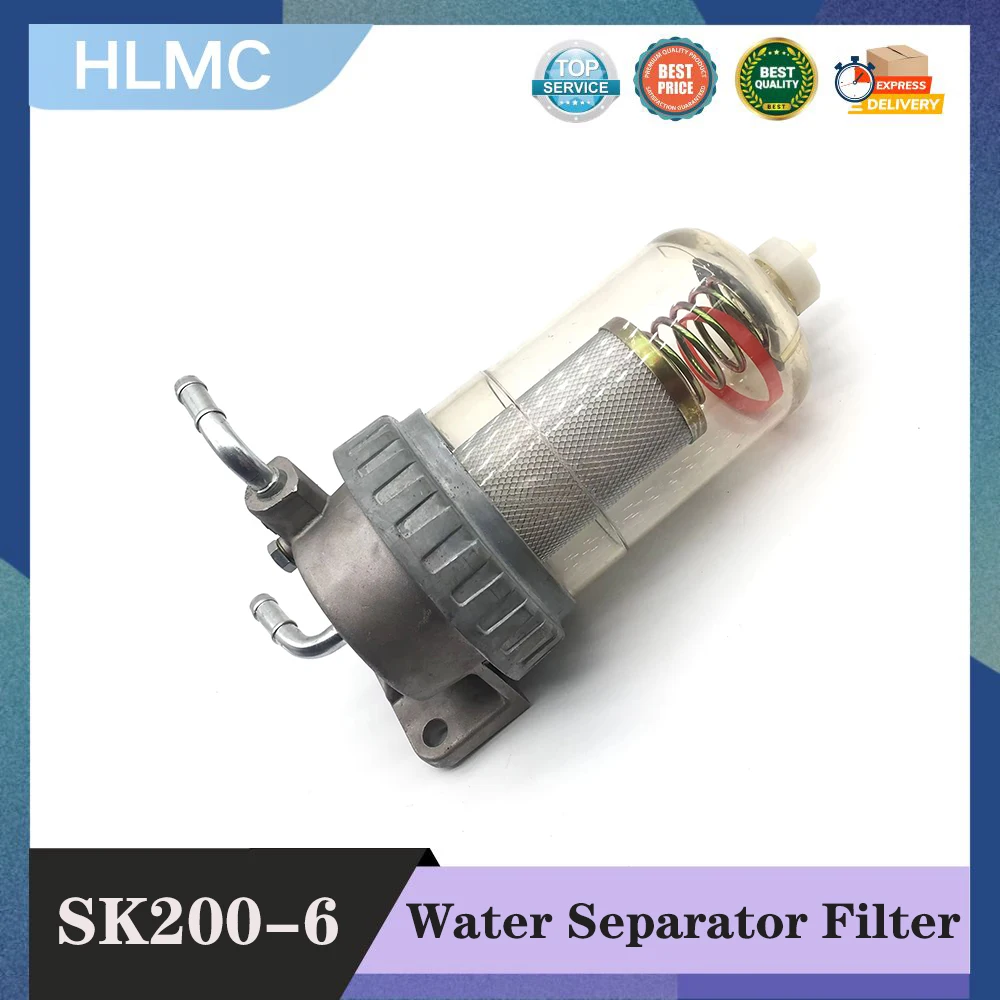 Excavator Parts Fuel Water Separator Filter for SK200-6 SK230-6E SK250-E SK260-6 Oil-water Separator Assembly Filter element
Excavator Parts Fuel Water Separator Filter for SK200-6 SK230-6E SK250-E SK260-6 Oil-water Separator Assembly Filter element