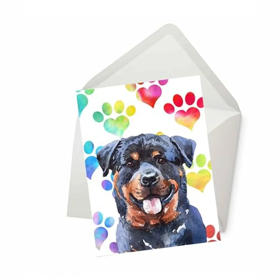 Rottweiler Dog Greeting Card, Card for Wife Husband Boyfriend Girlfriend Dog Mom Dad, Card for Him Her Friend Brother Sister, W
Rottweiler Dog Greeting Card, Card for Wife Husband Boyfriend Girlfriend Dog Mom Dad, Card for Him Her Friend Brother Sister, W