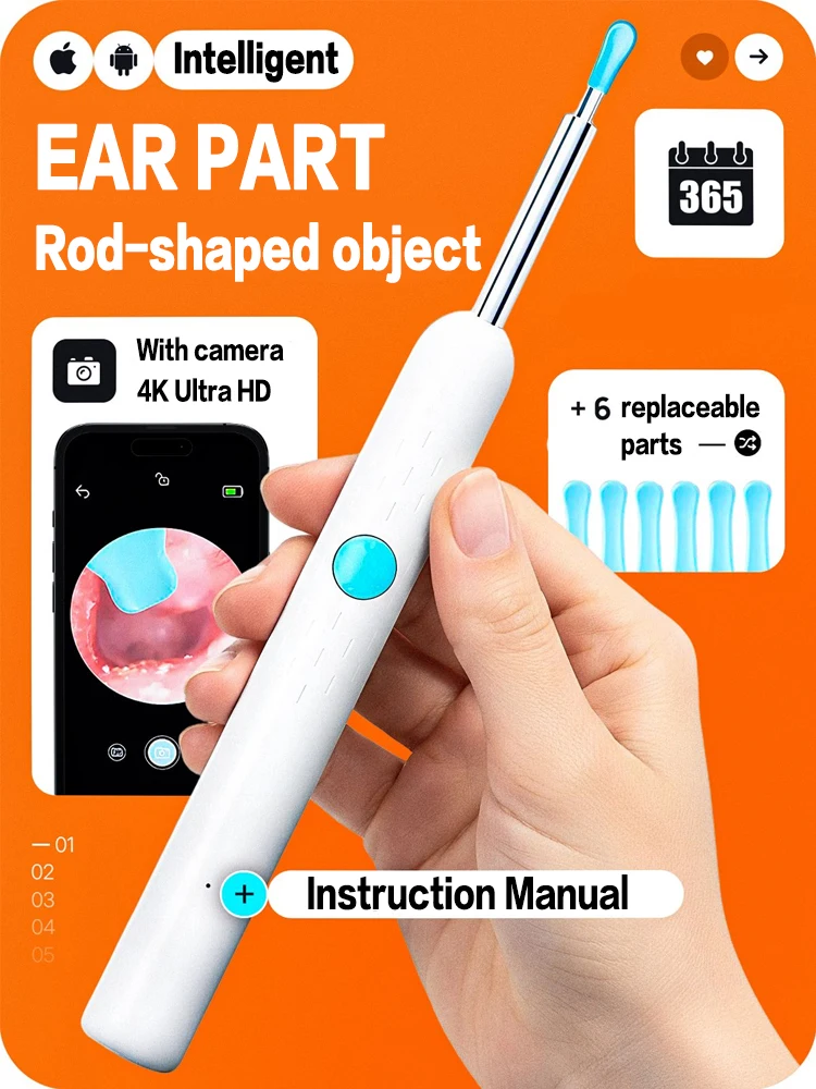 Визуальный очиститель ушной серы с камерой, безопасный эндоскоп для удаления ушной серы с камерой 5 мм, светящийся отоскоп, инструменты для чистки ушей, уход за ушами
Визуальный очиститель ушной серы с камерой, безопасный эндоскоп для удаления ушной серы с камерой 5 мм, светящийся отоскоп, инструменты для чистки ушей, уход за ушами