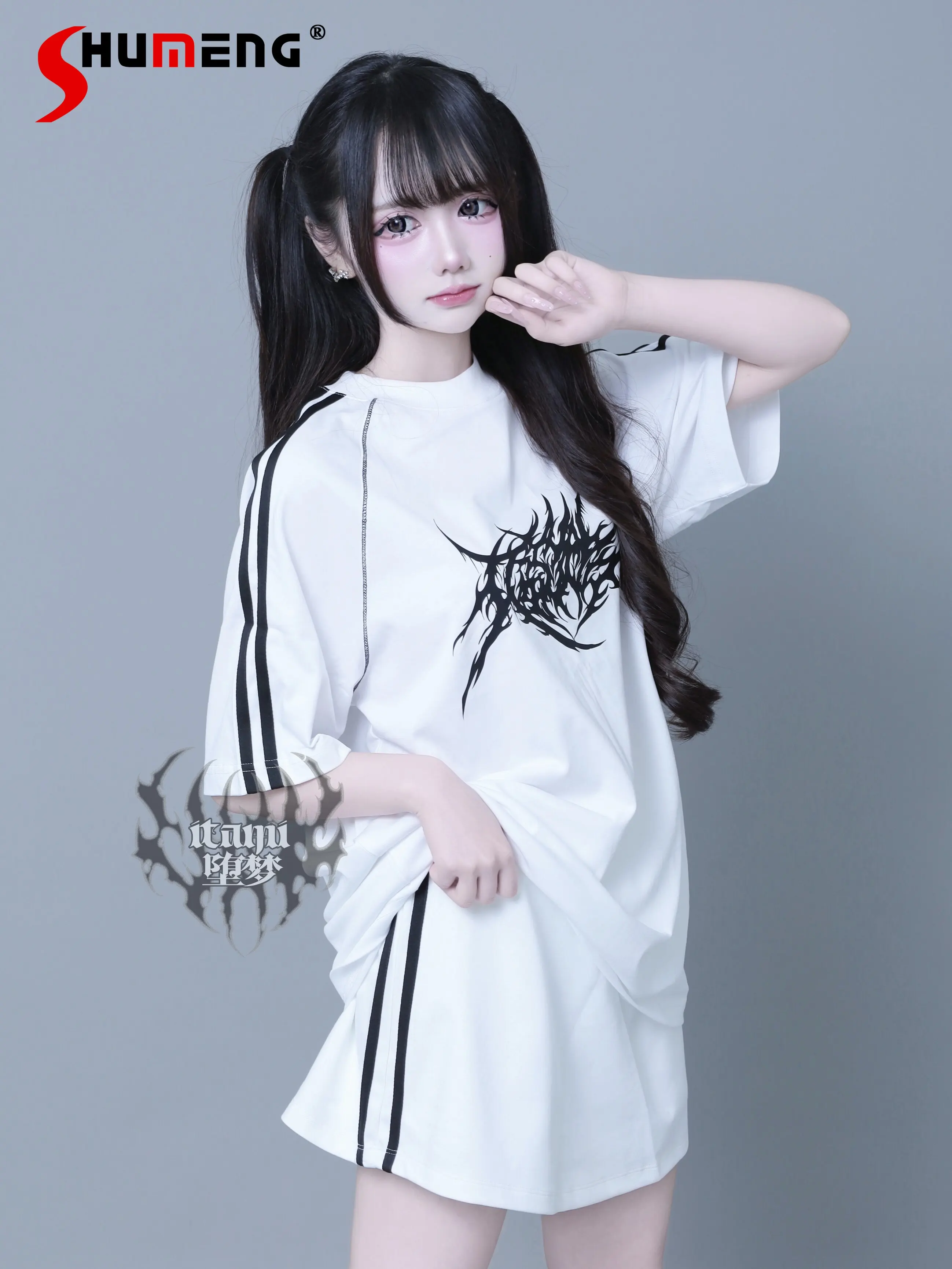 Subculture Gothic Shorts Set Summer New Student Loose Casual Printed T-shirt Shorts 2-piece Set Japanese Cute Girl Sportswear
Subculture Gothic Shorts Set Summer New Student Loose Casual Printed T-shirt Shorts 2-piece Set Japanese Cute Girl Sportswear
