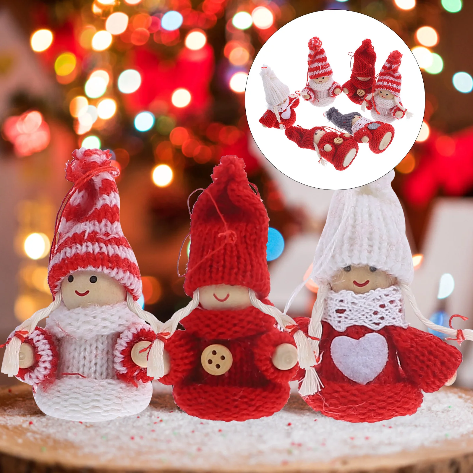 6 Pcs Christmas Ornaments Party Decoration Hanging Angel Decorations Xmas Tree Pendant Yarn Cartoon
6 Pcs Christmas Ornaments Party Decoration Hanging Angel Decorations Xmas Tree Pendant Yarn Cartoon