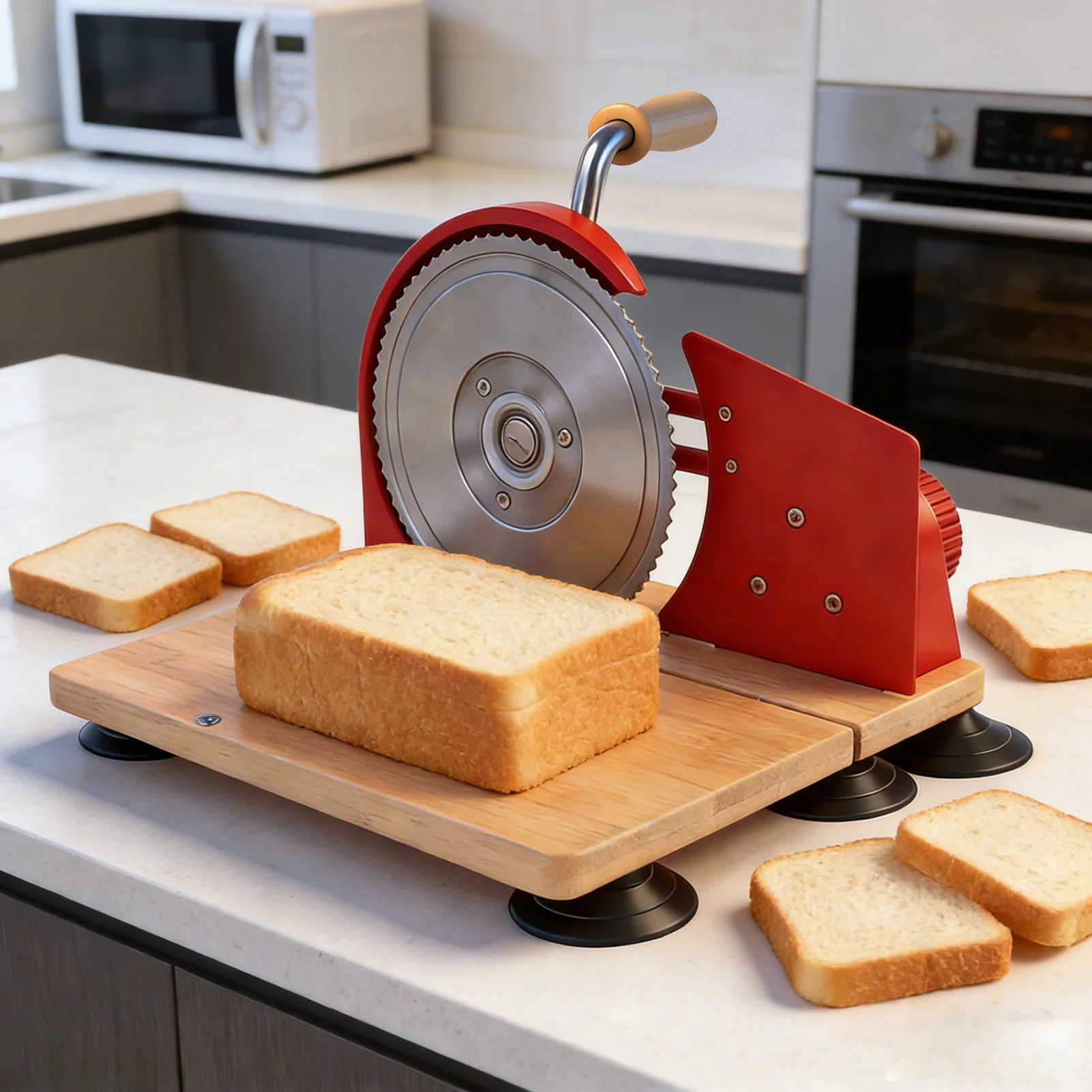 Manual Bread Cutter for Homemade Sourdough Bread Hand Crank Slicing Tool Adjustable Thickness Evenly Slicing Stainless Steel
Manual Bread Cutter for Homemade Sourdough Bread Hand Crank Slicing Tool Adjustable Thickness Evenly Slicing Stainless Steel