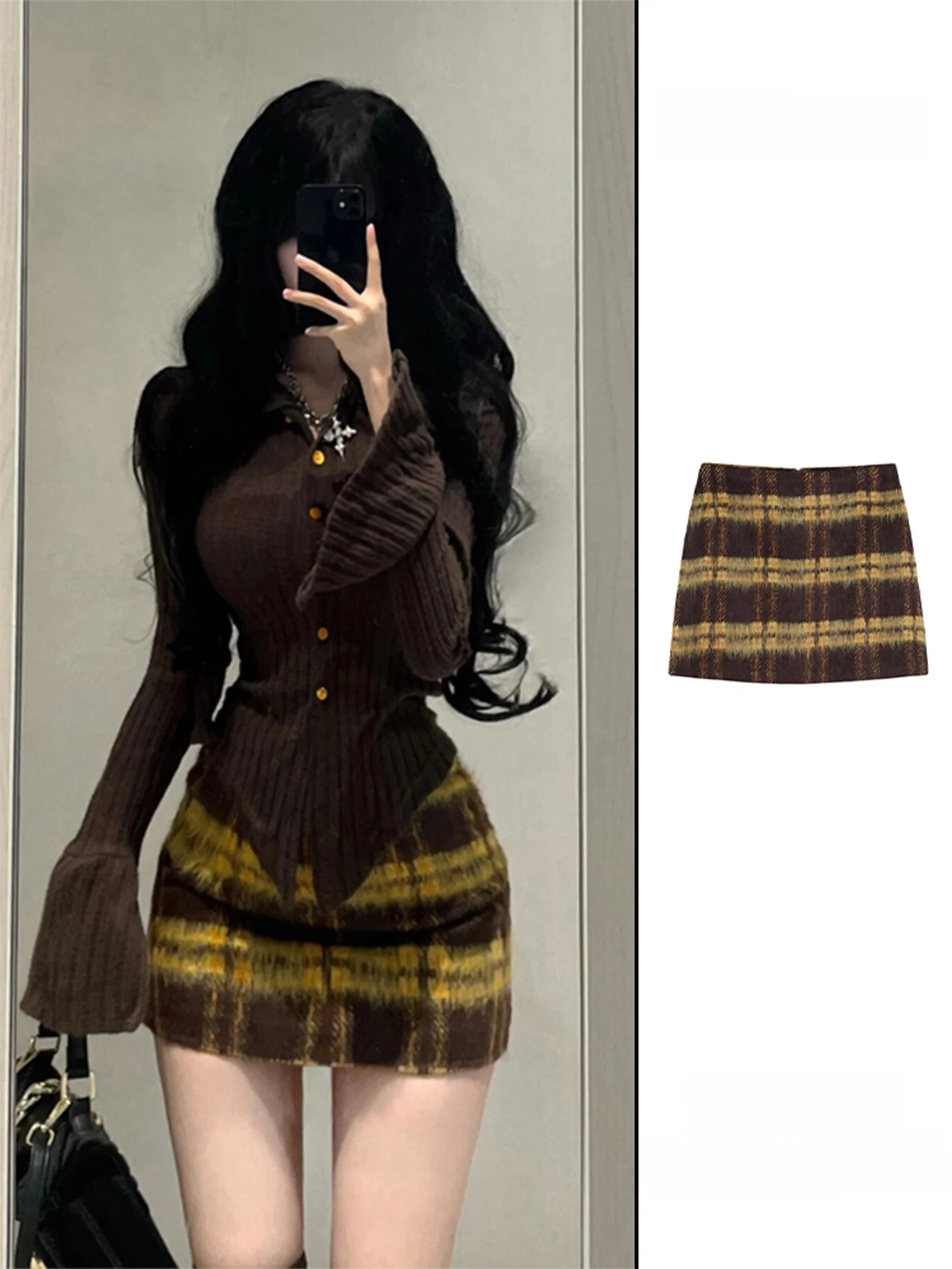 Ретро-юбка в клетку женская осенне-зимняя 2025 года, шерстяная, приталенная, в стиле тартан, с запахом, короткая, с высокой талией, А-силуэт
Ретро-юбка в клетку женская осенне-зимняя 2025 года, шерстяная, приталенная, в стиле тартан, с запахом, короткая, с высокой талией, А-силуэт