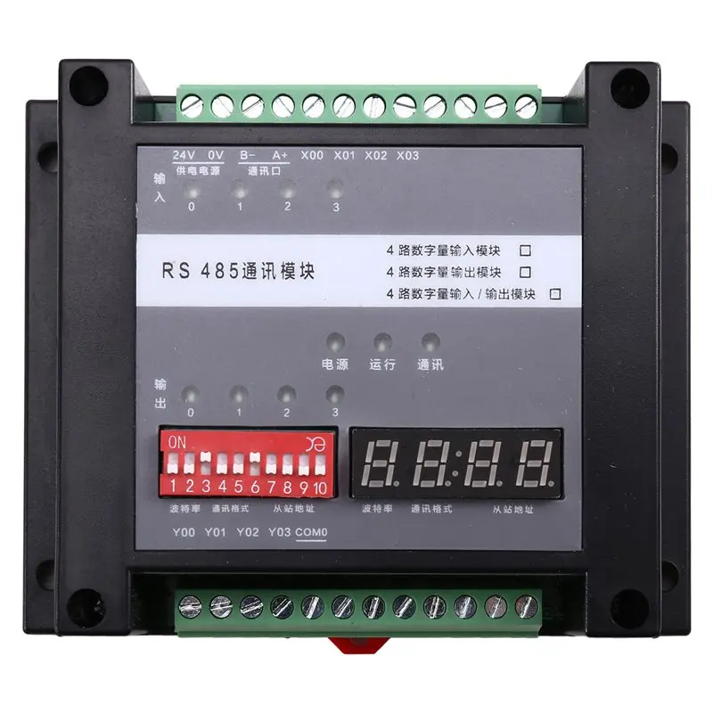 I/O Module Expansion:Modbus RTU Protocol, RS485 Communication, 4 Inputs& 4 Outputs, Extension Module For RTU Compatibility
I/O Module Expansion:Modbus RTU Protocol, RS485 Communication, 4 Inputs& 4 Outputs, Extension Module For RTU Compatibility