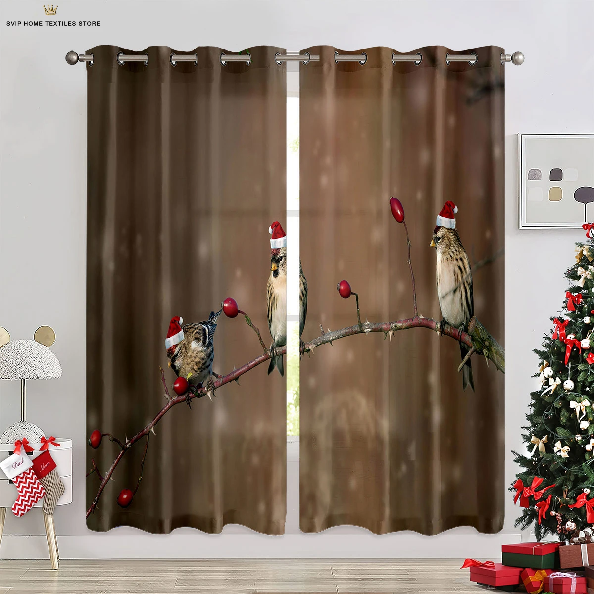 Cartoon Custom Pattern Curtains, Christmas Tree, Snow, Holiday Decoration, Bedroom, Dining Room, 2 Pieces
Cartoon Custom Pattern Curtains, Christmas Tree, Snow, Holiday Decoration, Bedroom, Dining Room, 2 Pieces