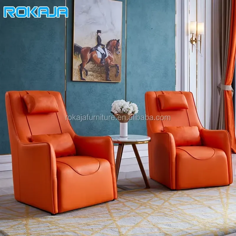 High-End Upholstered Lounge Chair Orange Leather Soft Back Single Sofa Chair Living Room Hotel Apartment Negotiation Chair
High-End Upholstered Lounge Chair Orange Leather Soft Back Single Sofa Chair Living Room Hotel Apartment Negotiation Chair
