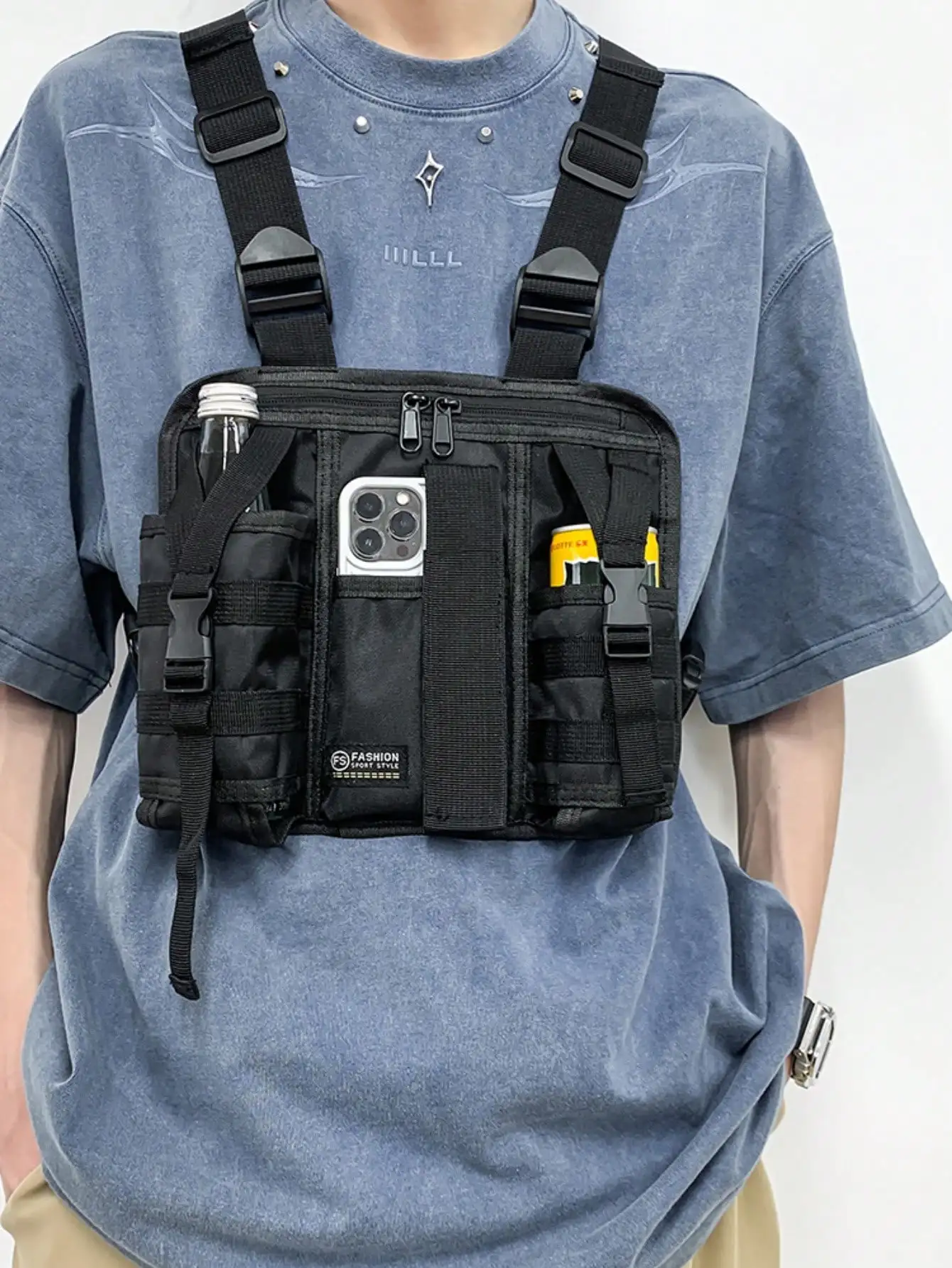 Men's Waist Pack, Summer Attached Tactical Waist Bag, Fashion Multi-Pocket Chest Bag For Men, Outdoor Sports Hiking Cycling Trav
Men's Waist Pack, Summer Attached Tactical Waist Bag, Fashion Multi-Pocket Chest Bag For Men, Outdoor Sports Hiking Cycling Trav