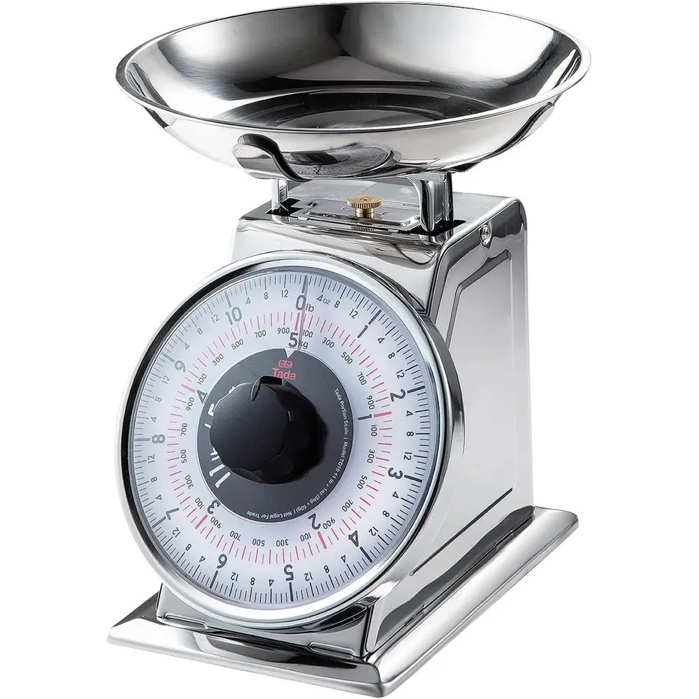11lb Mechanical Kitchen Weighing Scale with Bowl, Tare Function, Retro Style, Stainless Steel
11lb Mechanical Kitchen Weighing Scale with Bowl, Tare Function, Retro Style, Stainless Steel