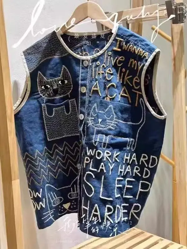 plus Size 300 Pou Vintage Denim Vest ex Spring Autumn Layering Embroidered oulder Pad Svel Tank Top
plus Size 300 Pou Vintage Denim Vest ex Spring Autumn Layering Embroidered oulder Pad Svel Tank Top