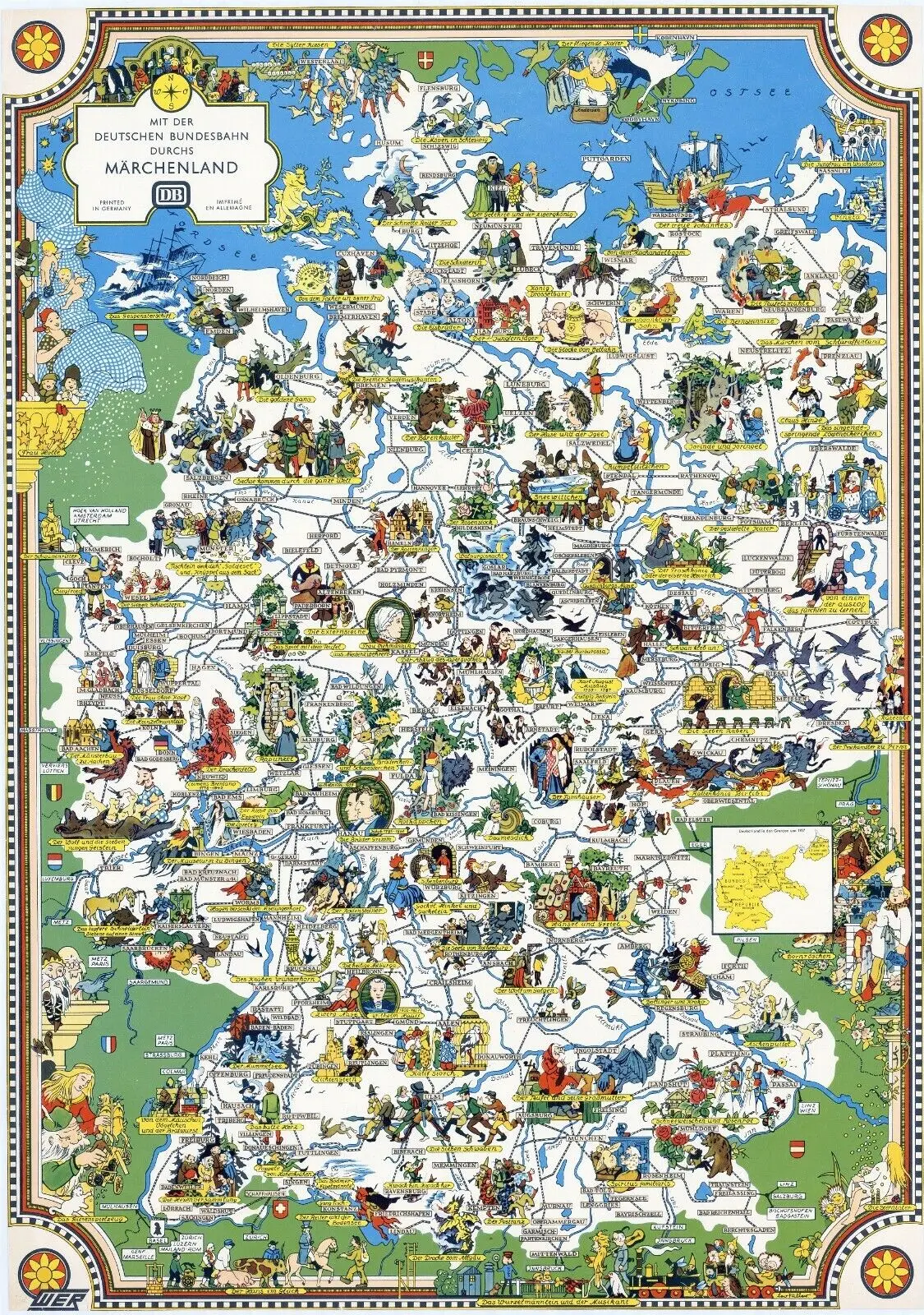 Retro Old German Fairytale Map Railway Travel Print Art Canvas Poster For Living Room Decor Home Wall Picture
Retro Old German Fairytale Map Railway Travel Print Art Canvas Poster For Living Room Decor Home Wall Picture