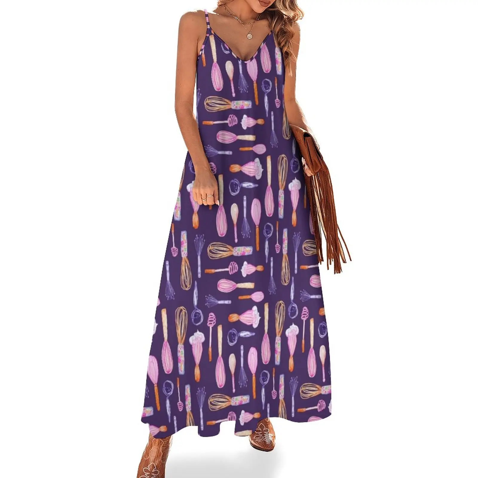 Whisks on purple watercolor pattern Sleeveless Dress Women's dresses Summer dresses for women
Whisks on purple watercolor pattern Sleeveless Dress Women's dresses Summer dresses for women